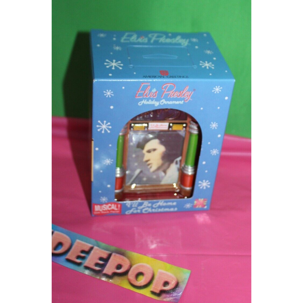 American Greetings Elvis Presley I'll Be Home For Christmas Jukebox Ornament 04